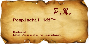 Pospischil Mór névjegykártya